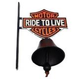 Cast iron Ride To Live bell