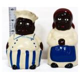 Pair vntg Americana 5in salt/pepper shakers