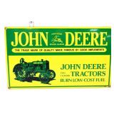 Porcelain 15.5x9.5 John Deere sign