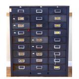 Vntg metal multi-drawer cabinet see photos