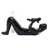 Vntg black 9in mother and child figure