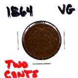 1864 2 cent coin