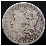 1882 Morgan silver dollar