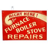 Vntg metal 13x9 Furnace Boiler Repairs sign