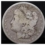 1880 Morgan silver dollar