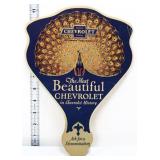 Vntg 8x11 cardstock Chevrolet advertising fan
