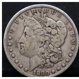 1880 Morgan silver dollar