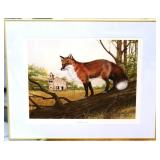 Framed 21.5x16 Faithful Fox art print NO SHIP