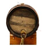 Vintage wood keg w/ stand