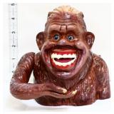 Cast iron mechanical Happy Sasquatch bank