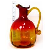MCM amberina 2 tone pitcher see photos