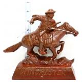 Cast iron Winchester man on horse