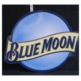 Metal embossed Rooney Blue Moon Beer sign