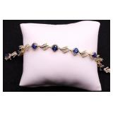 Sapphire dinner bracelet, lab created