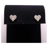 GENUINE DIAMOND HEART EARRINGS