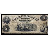 1850s Commercial Bank of AL, Selma $5 note