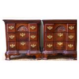 Pair cherry 3 drawer nightstands see photos