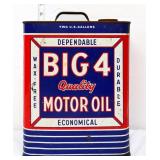 Vntg 2 gallon Big 4 Motor Oil can