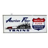 Porcelain 18x7.5 American Flyer Trains sign