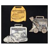 Lot of 3 Caterpillar Equipment watch fobs