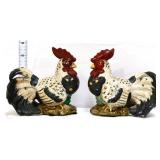 Lot of 2 6in rooster figures