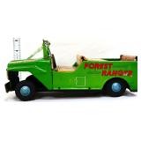 Vntg tin litho Forest Ranger jeep made in Japan