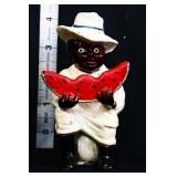 Cast iron sitting man americana bank