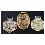 Lot of 3 Euclid Equipment watch fobs