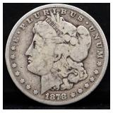 1878 Morgan silver dollar