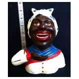 Cast iron mechanical americana lady bank