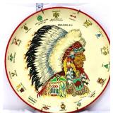 Vtg 11in Badlands SC Native American display plate