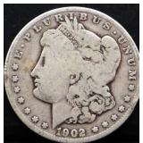 1902O Morgan silver dollar