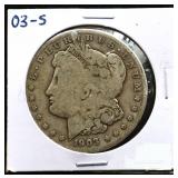 1903S Morgan silver dollar