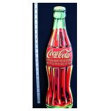 Metal Coca Cola bottle sign
