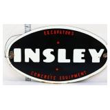 Vntg porcelain 12x7 Insley Concrete Equipment sign