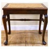 Vintage cane seat vanity stool