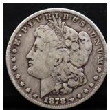 1878 Morgan silver dollar