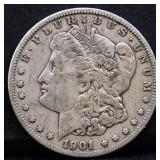 1901O Morgan silver dollar