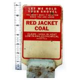 Vntg metal 4x7.5 Red Jacket Coal shovel hanger
