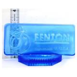 Fenton blue opalescent dealer logo sign