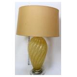 Seguso MCM lamp w/ aventurine 24k gold flakes