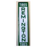 Vntg metal 14x60 Remington Tires adv sign