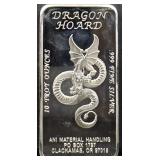 10 troy ounce Dragon Hoard silver bar