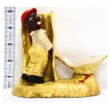 Cast iron americana boy w/ goose