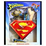 Superman pendulum clock in org box