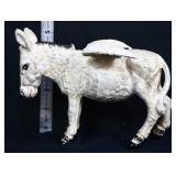 White cast iron flying donkey bank