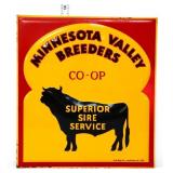Vntg metal 12x13 Minnesota Valley Breeders sign
