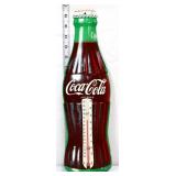 Vntg metal Coca Cola bottle thermometer
