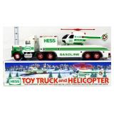 Hess semi truck w/ helicopter in org box