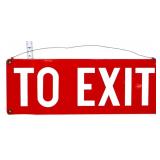 Vntg porcelain 18x6.5 To Exit sign